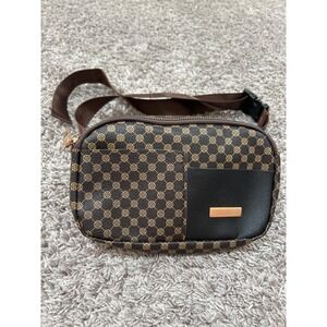 Faux Leather Belt‎ Bag Designer Inspired Fanny Pack Crossbody Brown